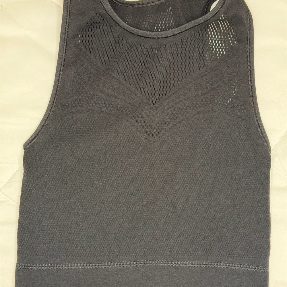 RARE Lululemon Reveal En Avante Crop Tank Top Lattice Paisley Black XS/Small